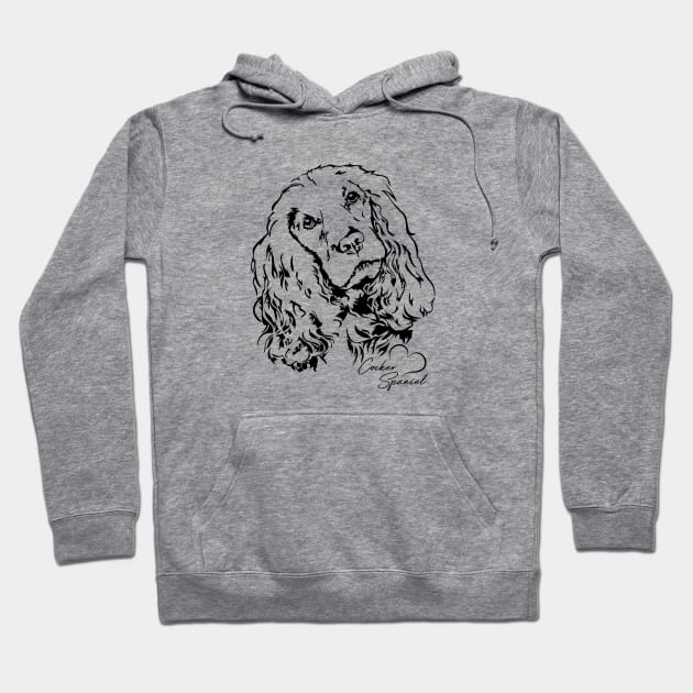 Funny Proud English Cocker Spaniel dog portrait Hoodie by wilsigns